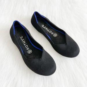 Rothy's The Flat Round Toe in Black Solid Size 7